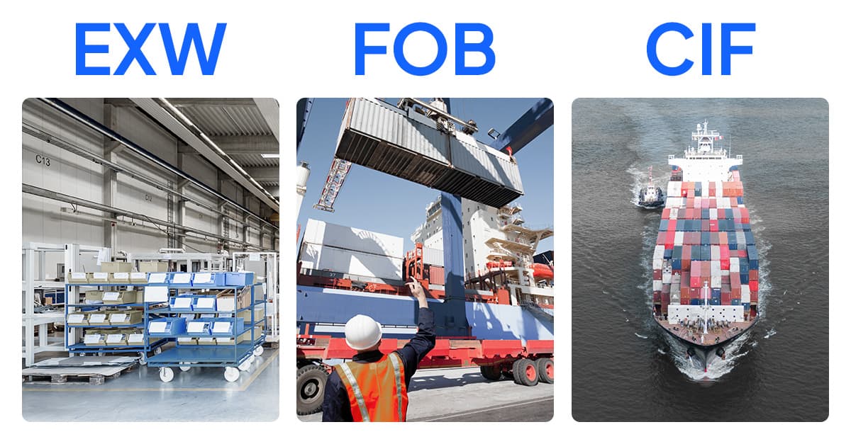 FOB vs CIF vs EXW Explained